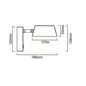 Vägglampa Timo Open Design Highlights vit svart LED 6W 3000K IP20 small 5