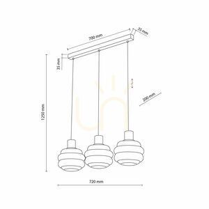 Melia taklampa 3 Xe27 small 6