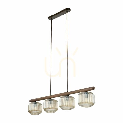 Kontrollera Salvia Brown taklampa, 4 Xe14