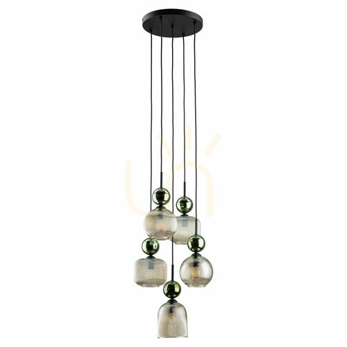 Kontrollera Sophia Green Cognac taklampa, 5 Xe14