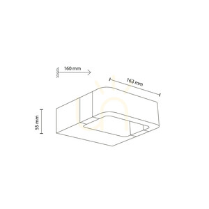 Arius svart vägglampa IP54 small 10