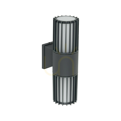 Kontrollera Ribo Gray vägglampa IP54 2 XE27
