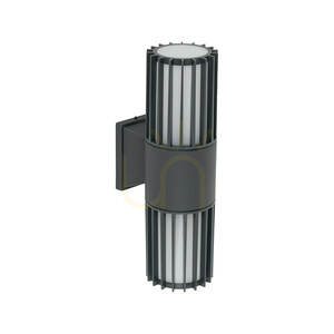 Ribo Gray vägglampa IP54 2 XE27 small 0