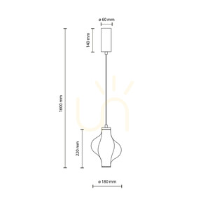 Elva Brass 8 W LED-pendellampa small 7