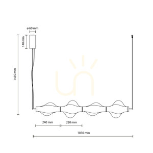 Elva Brass 30 W LED-pendellampa small 17
