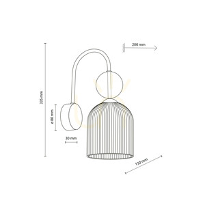 Sophia Cognac vit vägglampa 1 Xe14 small 9