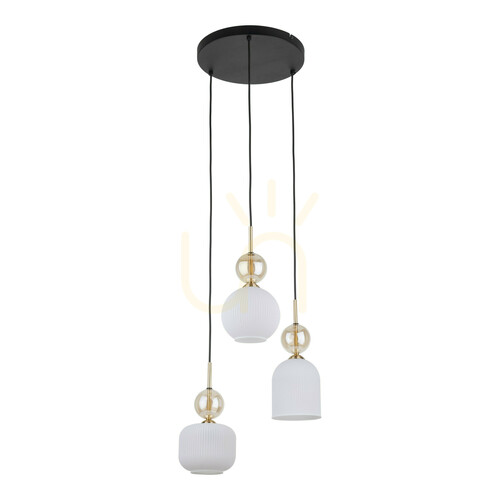 Kontrollera Sophia Cognacwhite taklampa, 3 Xe14