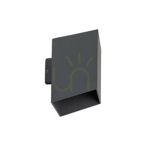 Cube Gray LED-vägglampa IP 54 small 3