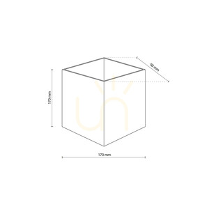 Cube Gray LED-vägglampa IP 54 small 5