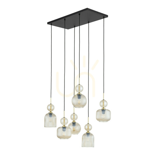 Kontrollera Sophia Cognac taklampa 6 Xe14