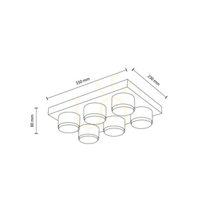 Brix vit taklampa 6 Xgx53 small 6