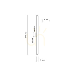 Navi – ny brun lång LED-vägglampa small 8