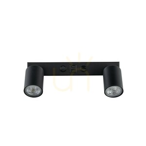 Nex svart vägglampa 2 XGU10 / USB small 5