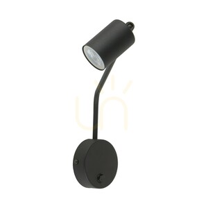 Nex svart vägglampa 1 XGU10 small 9