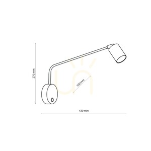 Nex vit vägglampa 1 XGU10 small 3