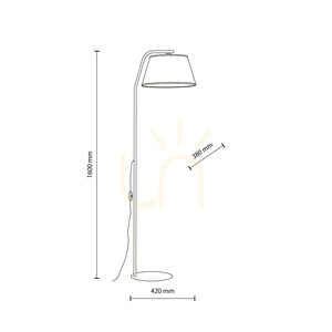 Formo svart golvlampa 1 Xe27 small 8