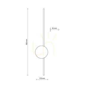 Java II – ny brun vägglampa med 1 LED-lampa small 5