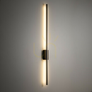 Flash New – brun vägglampa i trä, L 1 LED small 1