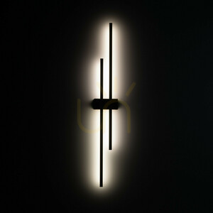 Flash New Brown Wood vägglampa med 2 LED-lampor small 3