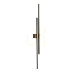 Flash New Brown Wood vägglampa med 2 LED-lampor small 5