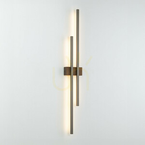 Flash New Brown Wood vägglampa med 2 LED-lampor small 6