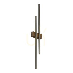 Flash New Brown Wood vägglampa med 2 LED-lampor small 7