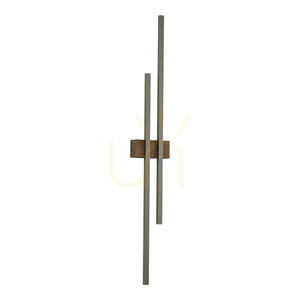 Flash New Brown Wood vägglampa med 2 LED-lampor small 0