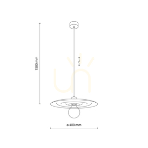 Onda New Brown taklampa, 1x E27 small 10