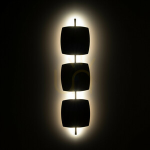 Selva L LED-vägglampa i valnöt small 3