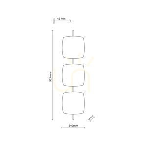 Selva L LED-vägglampa i valnöt small 8