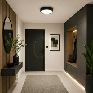 Velis Black 24 W LED-taklampa IP54 small 1
