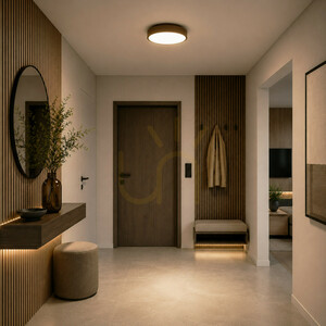 Velis Brown 24 W LED-taklampa IP54 small 1