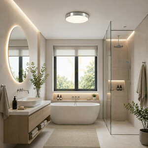 Velis Chrome 30 W LED-taklampa IP54 small 1