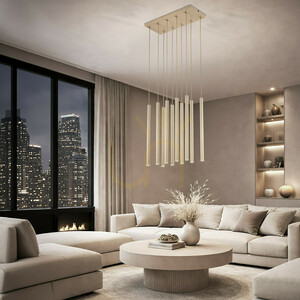 Ferro Sabia Champagne taklampa, 10 XG9-uttagsrad small 3