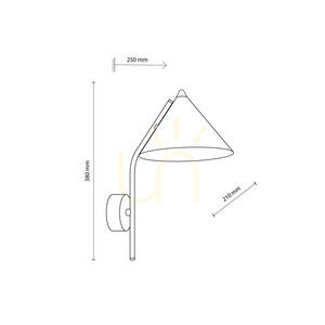 Cono Sabia vägglampa 1 Xe27 small 6