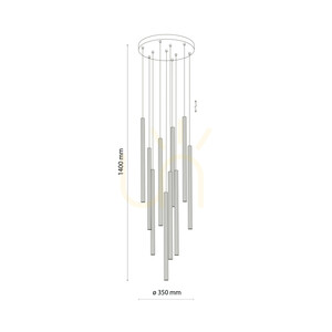 Ferro Black taklampa 10 Xg9 Circle small 8