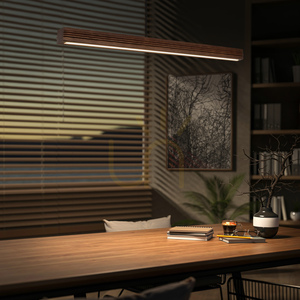 Viga Wood LED-pendellampa i borstad furu och valnöt small 3