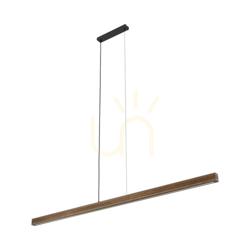 Kontrollera Viga Wood LED-pendellampa i borstad furu och valnöt