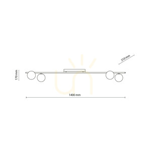 Imelo svart taklampa 4 Xg9 small 6