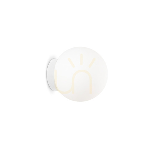 Kontrollera Vägglampa Ideallux MAPA BIANCO AP1 D10 vit glas metall 310787