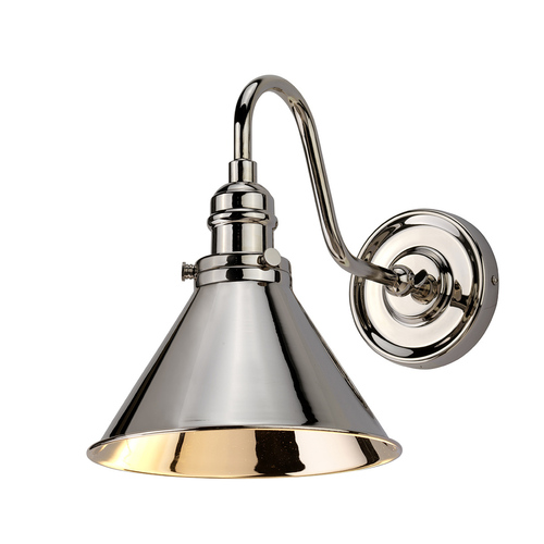 Kontrollera Provence 1 ljus vägglampa - polerad nickel Elstead