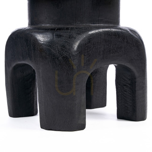 BAZAR BIZAR The Squat Spot pall i massivt trä, svart, 40 × 40 × 50 cm small 5