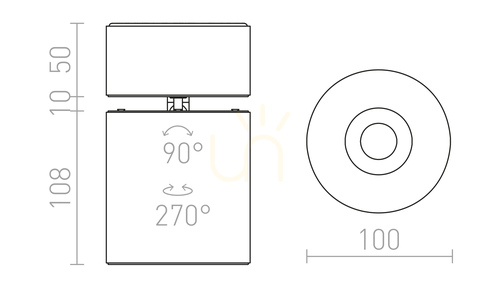 Kontrollera Rendl Condu taklampa, krom, 230 V, LED 20 W, 24°, 3000 K