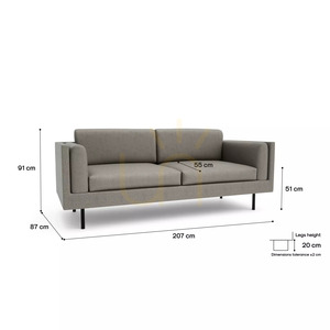 CHELSEA tresitssoffa – färg: taupe från City Sofa small 4