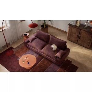 AVENTINE tvåsitssoffa – Burgundy City Sofa small 5