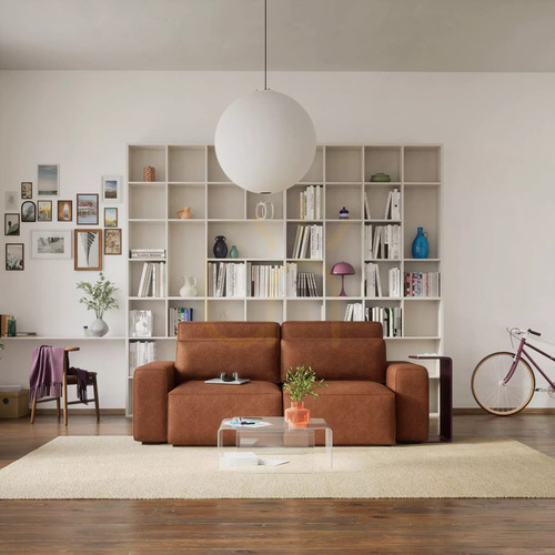Kontrollera JORDAAN 3-sitsig bäddsoffa – tegelröd, City Sofa