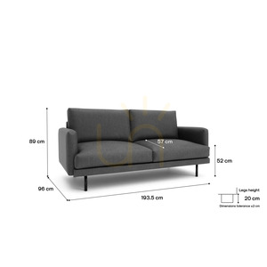 BRERA tresitssoffa – Mörkgrå City-soffa small 4