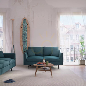ALFAMA tvåsitssoffa – Mörkblå City-soffa small 1
