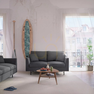 ALFAMA tvåsitssoffa – mörkgrå City-soffa small 1