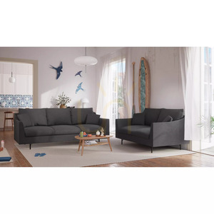 ALFAMA tvåsitssoffa – mörkgrå City-soffa small 6